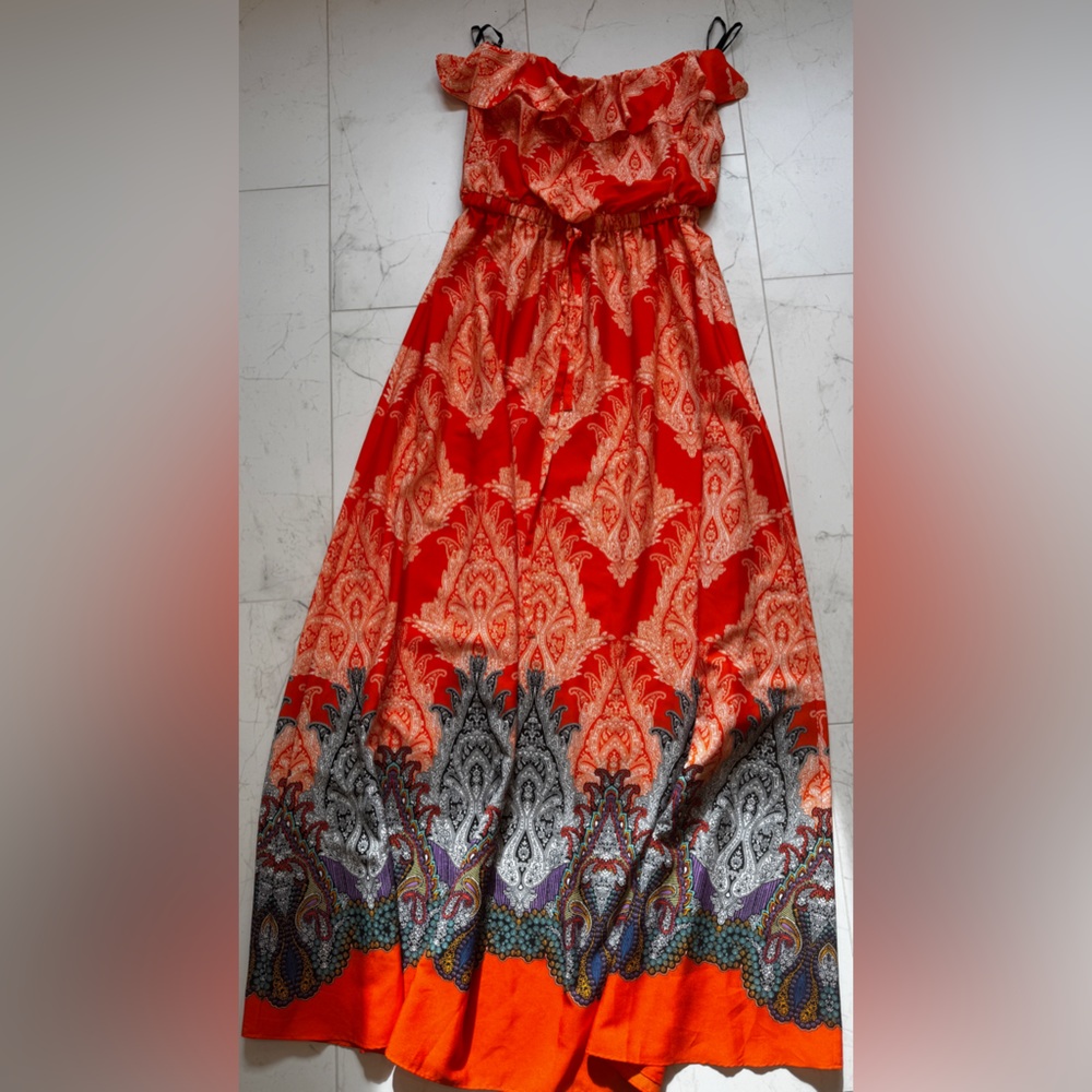 Miss Sixty M60 Women's Summer Off The Shoulder Maxi Dress Loose Long Dress.